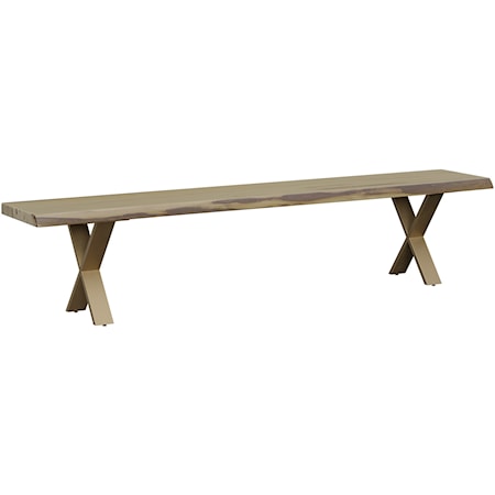 Live Edge Dining Bench - X Base