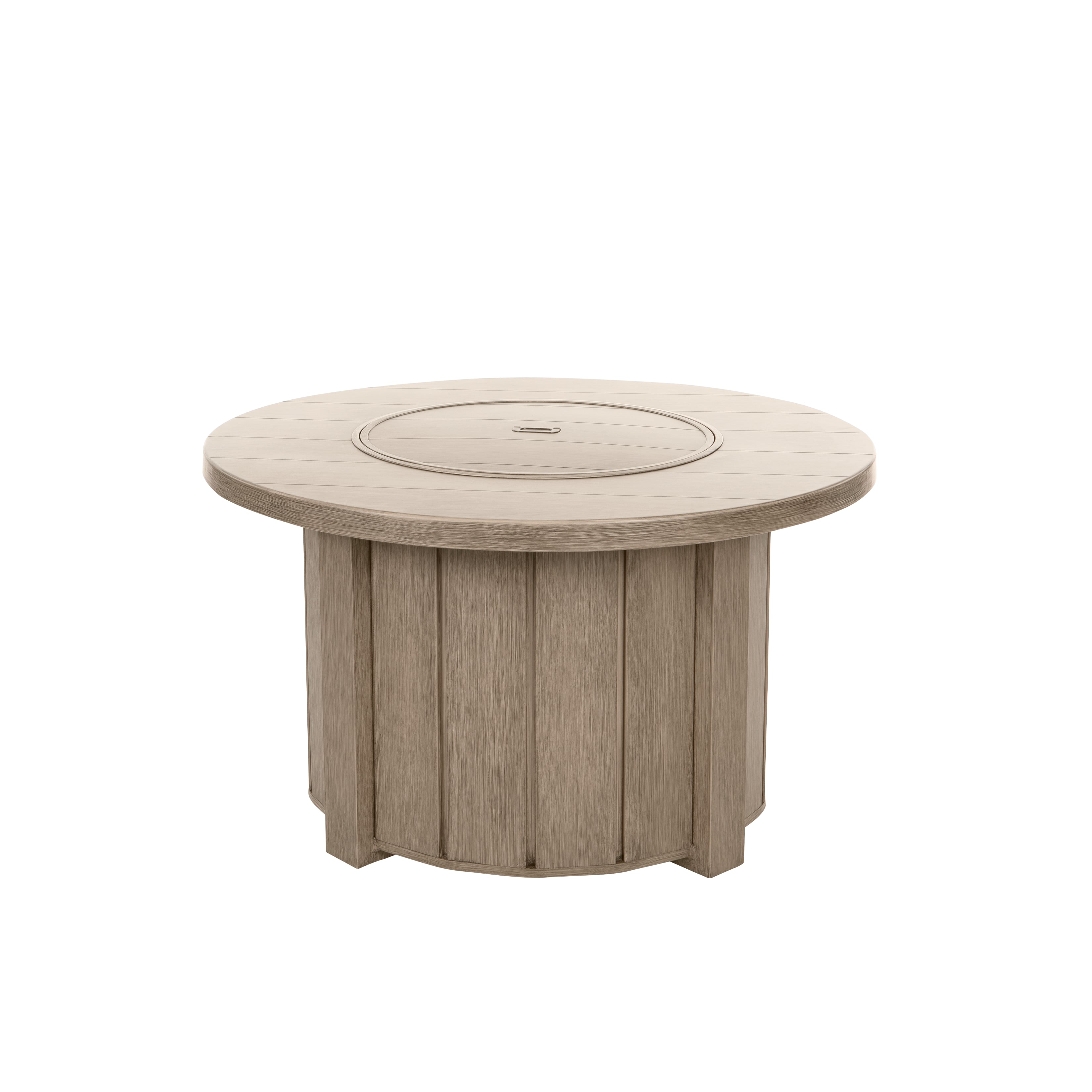 Ebel Fire Pits & Accessories 42" Rd. Aluminum Plank-Top Fire Pit w/Lid