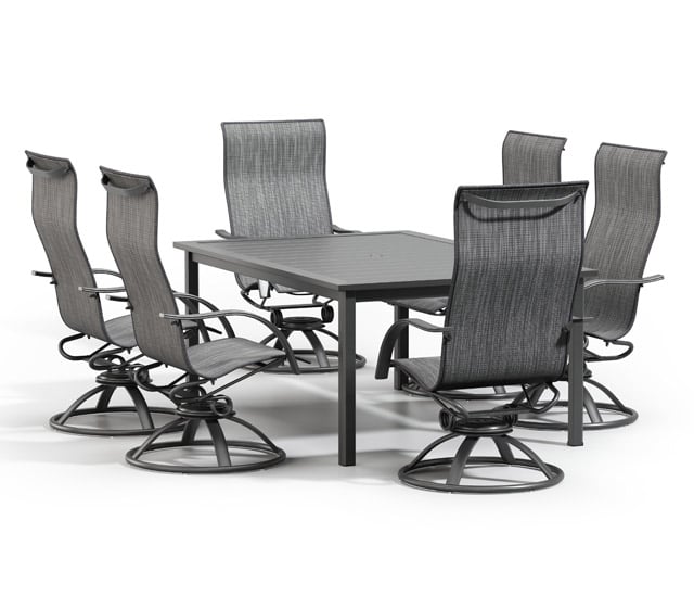 Outdoor High Back Swivel Rocker