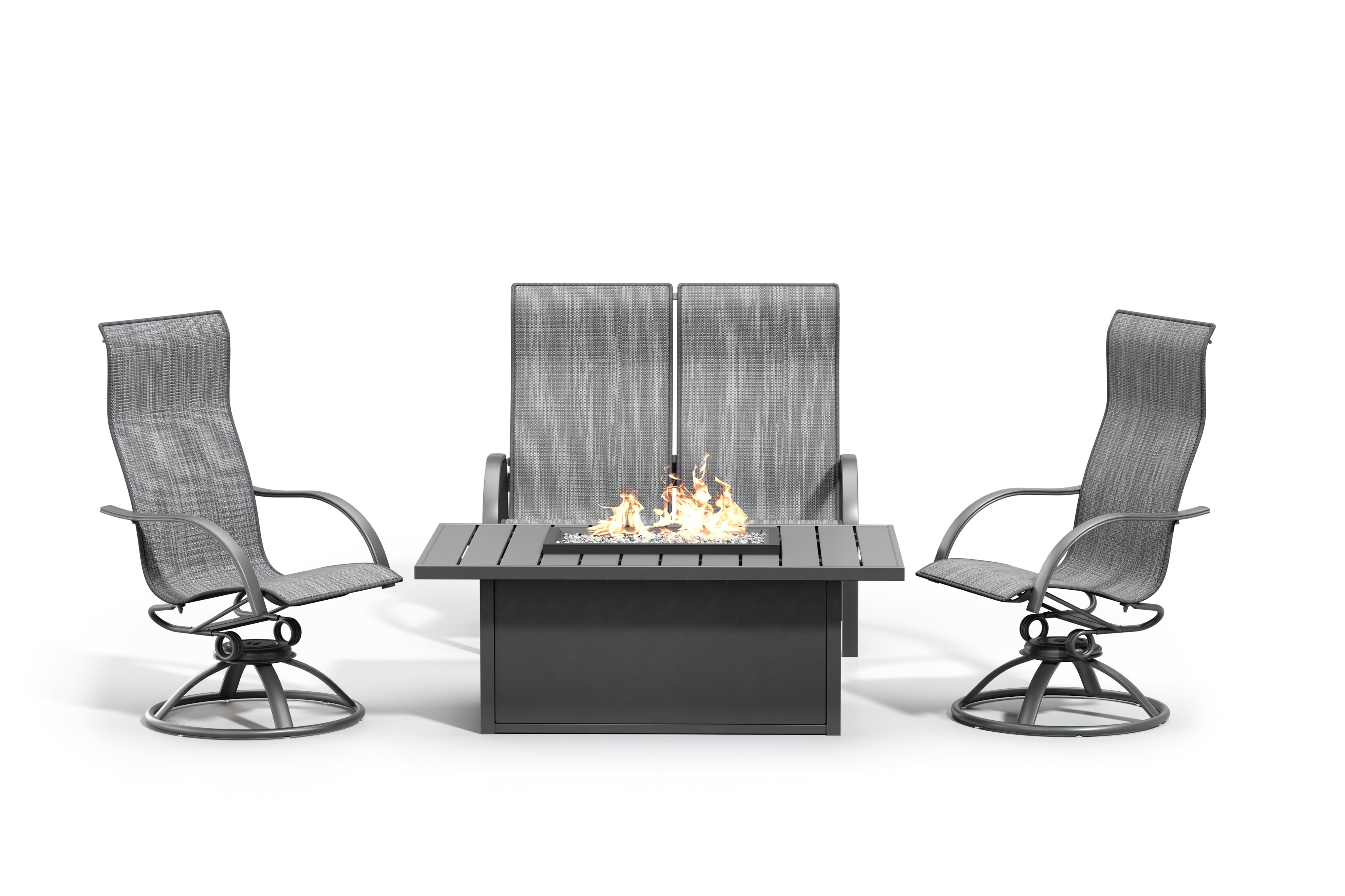 Outdoor High Back Swivel Rocker