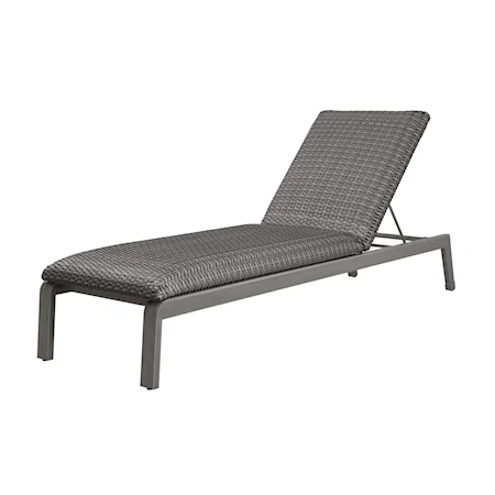 Adjustable Outdoor Padded Chaise Lounge