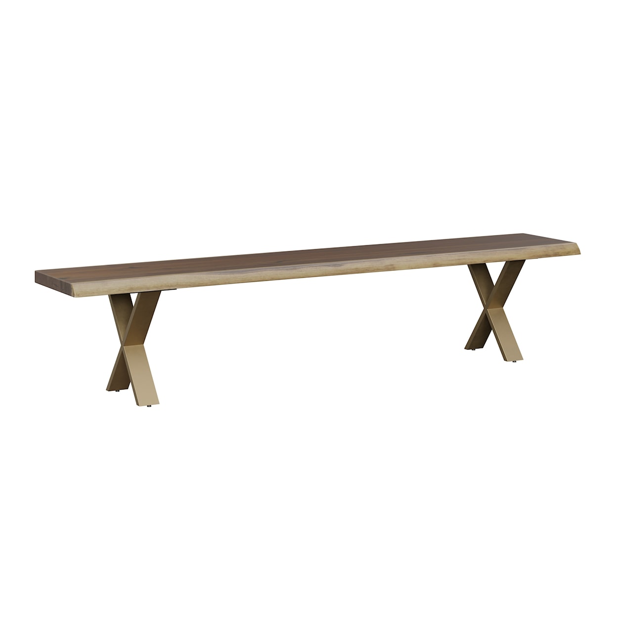 Canal Dover Furniture Bordeaux Live Edge Dining Bench - X Base