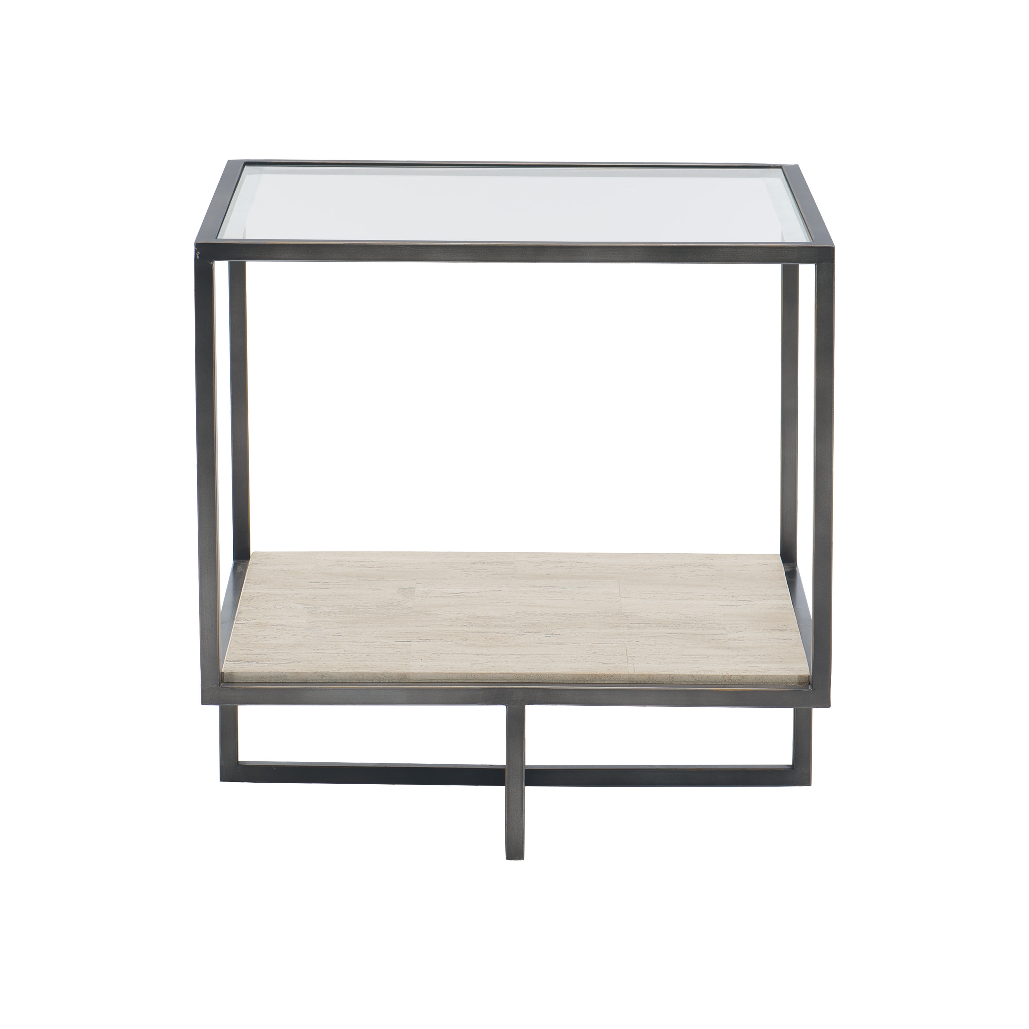 Metal Square End Table