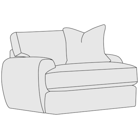 Plush Swivel Chair w/360-Degree Rotation