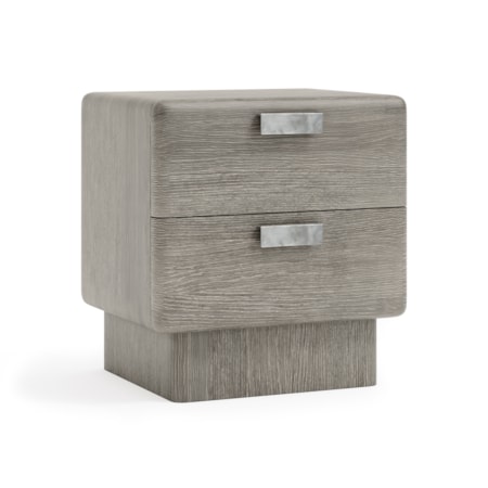 2-Drawer Sq. Nightstand w/USB Charging Unit
