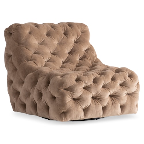 Contemporary Rigby Fabric Swivel Chair
