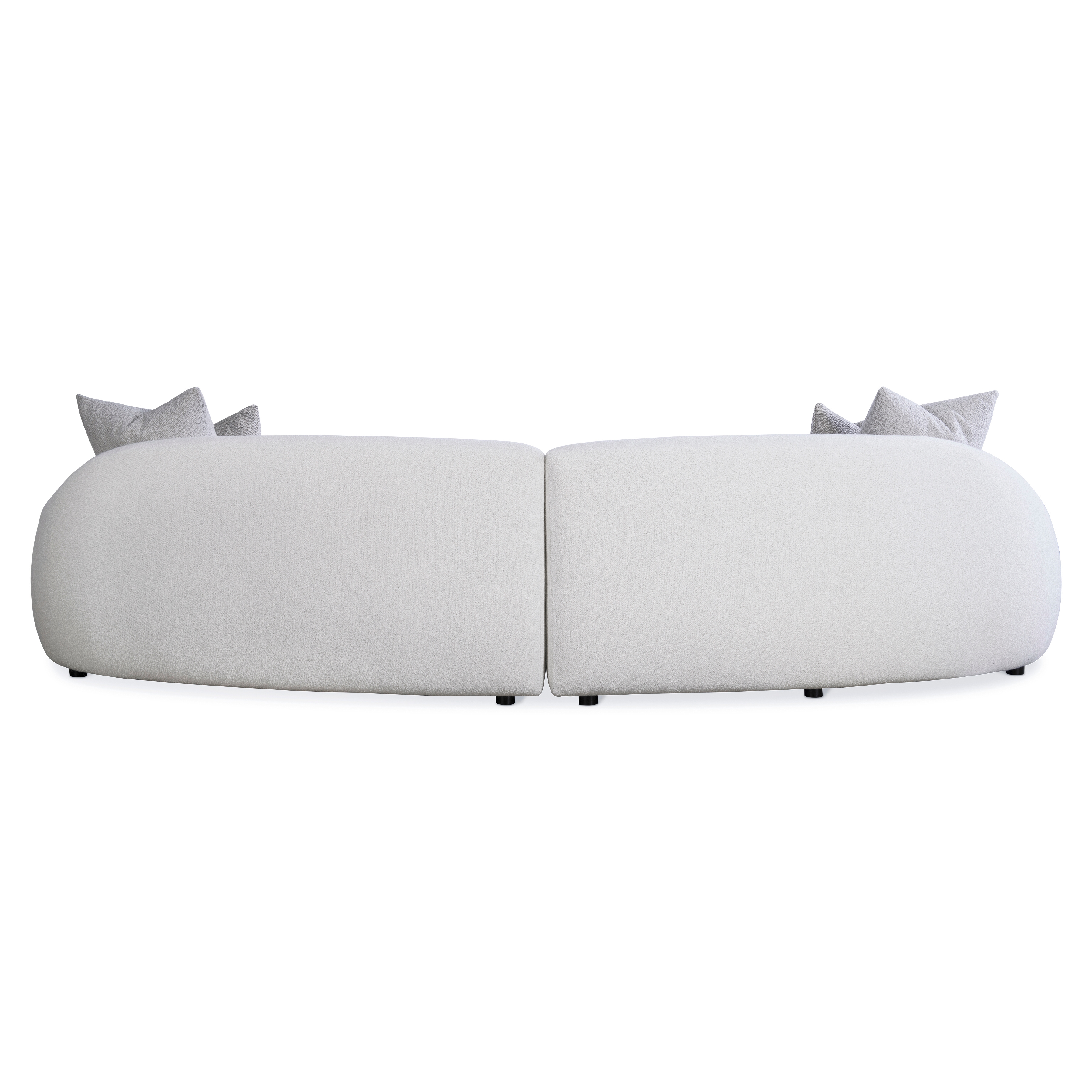 2-pc. Crescent Sofa w/Throw Pillows