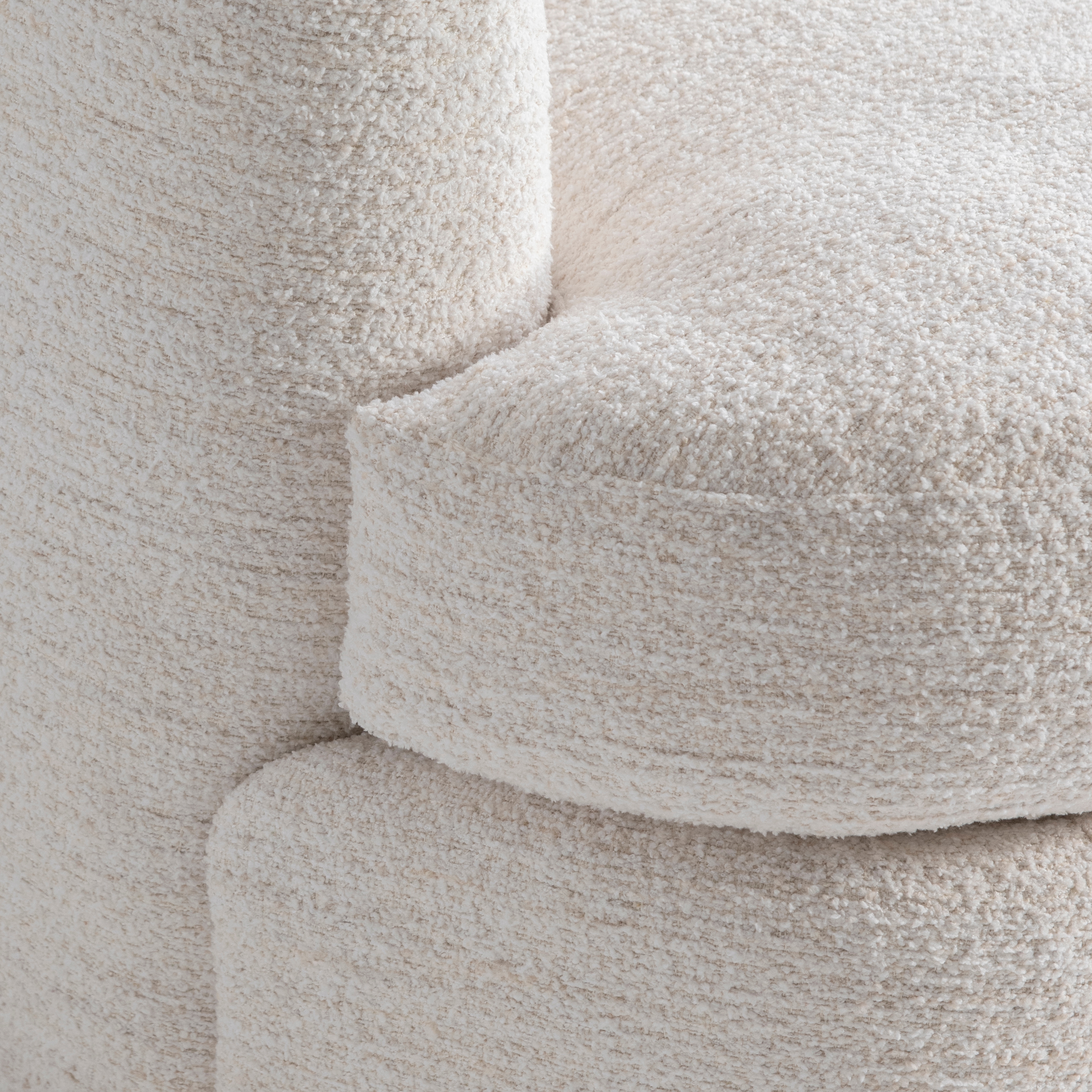 Plush Fabric Swivel Chair