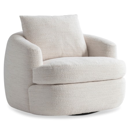 Plush Fabric Swivel Chair