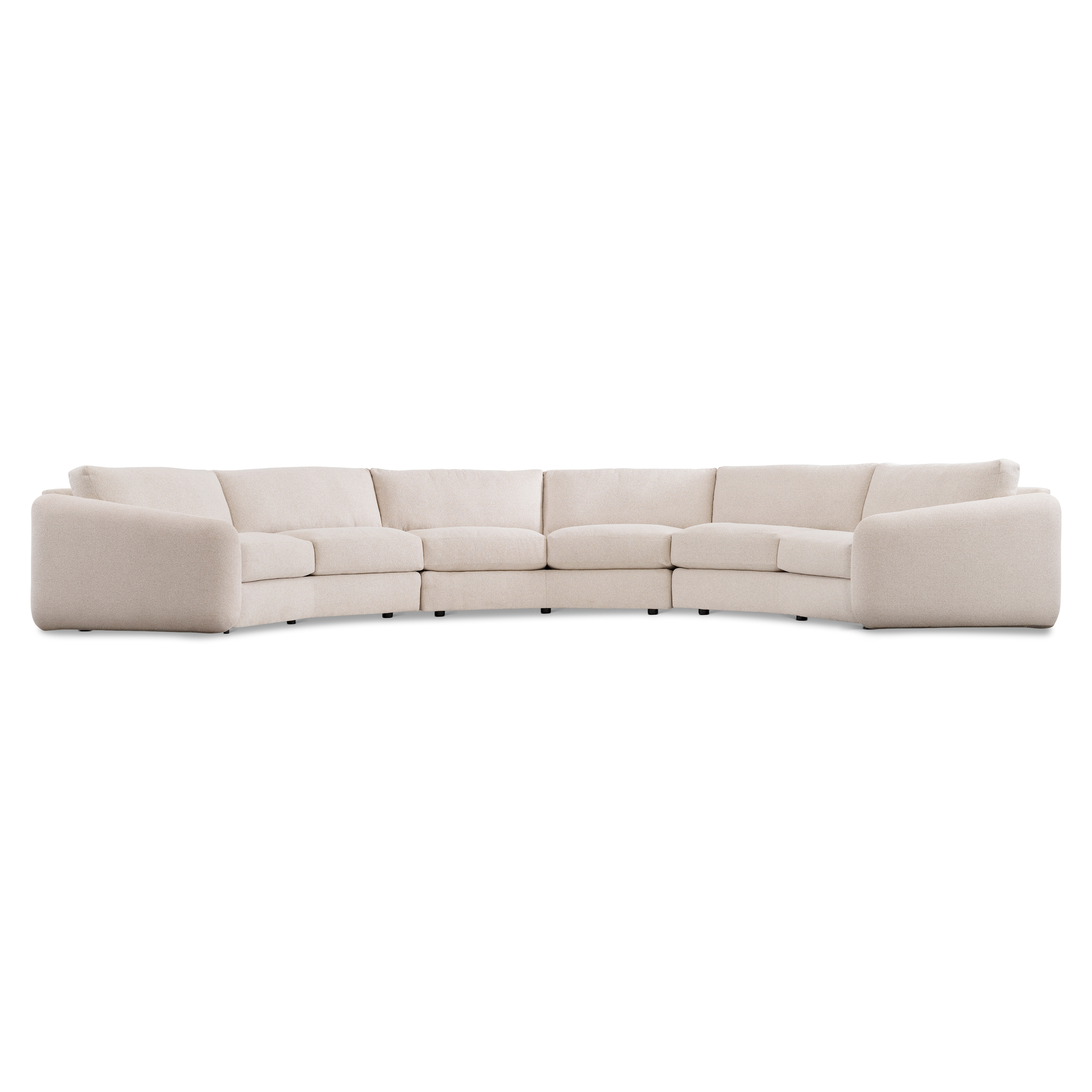 3-pc. Crescent Sectional w/Throw Pillows