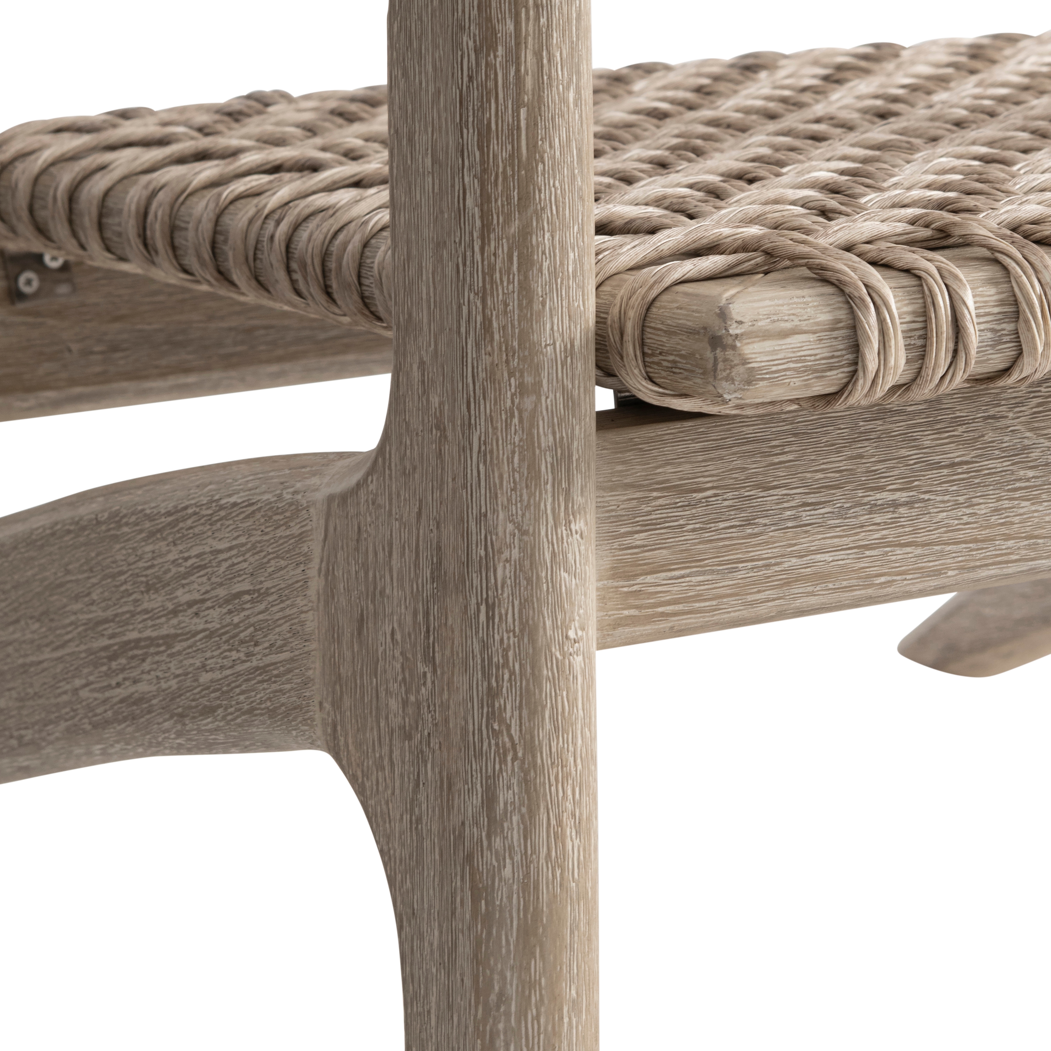 Bernhardt Bernhardt Exteriors Outdoor Open-Weave Teak Lounge Chair