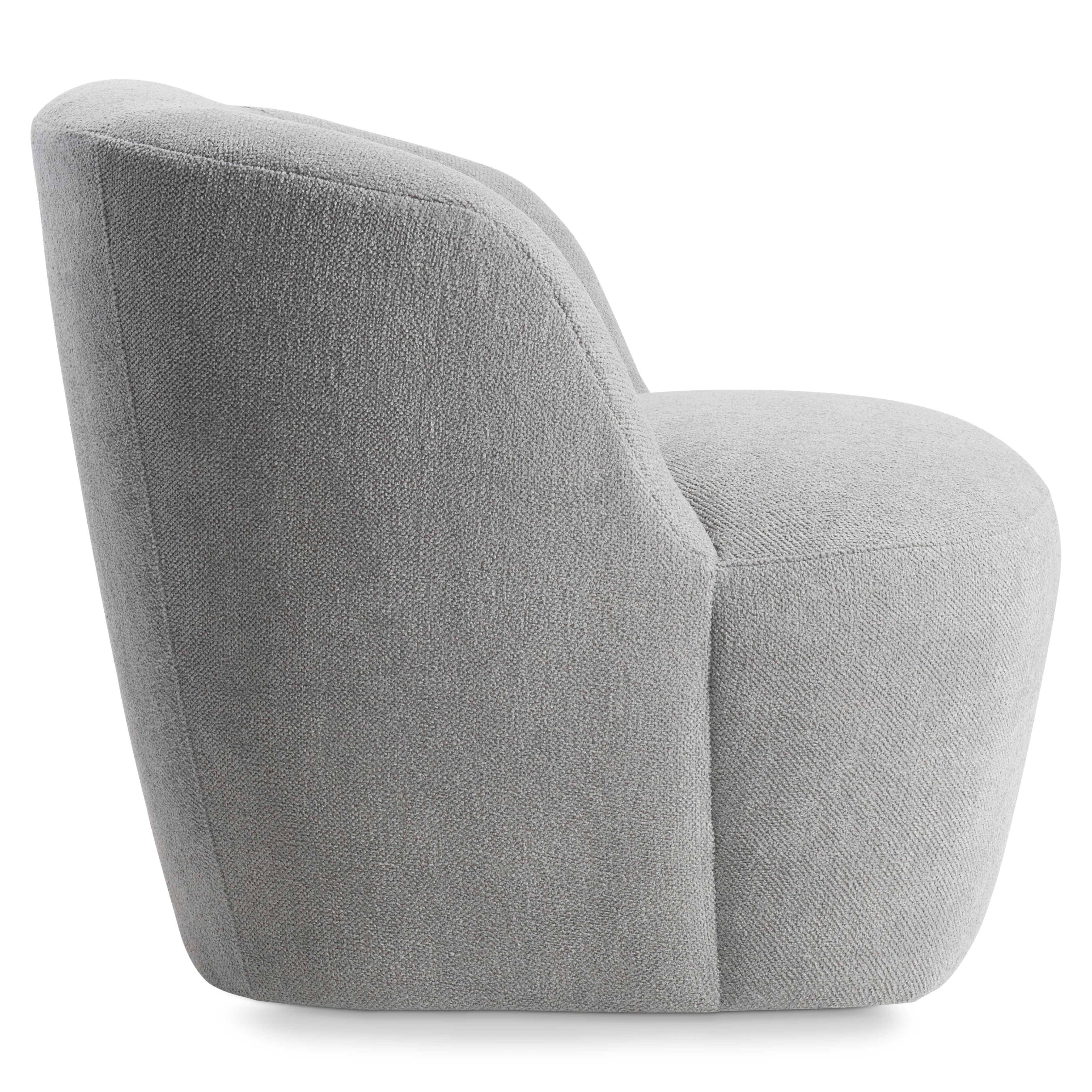Fabric Swivel Chair w/Sheltered Back