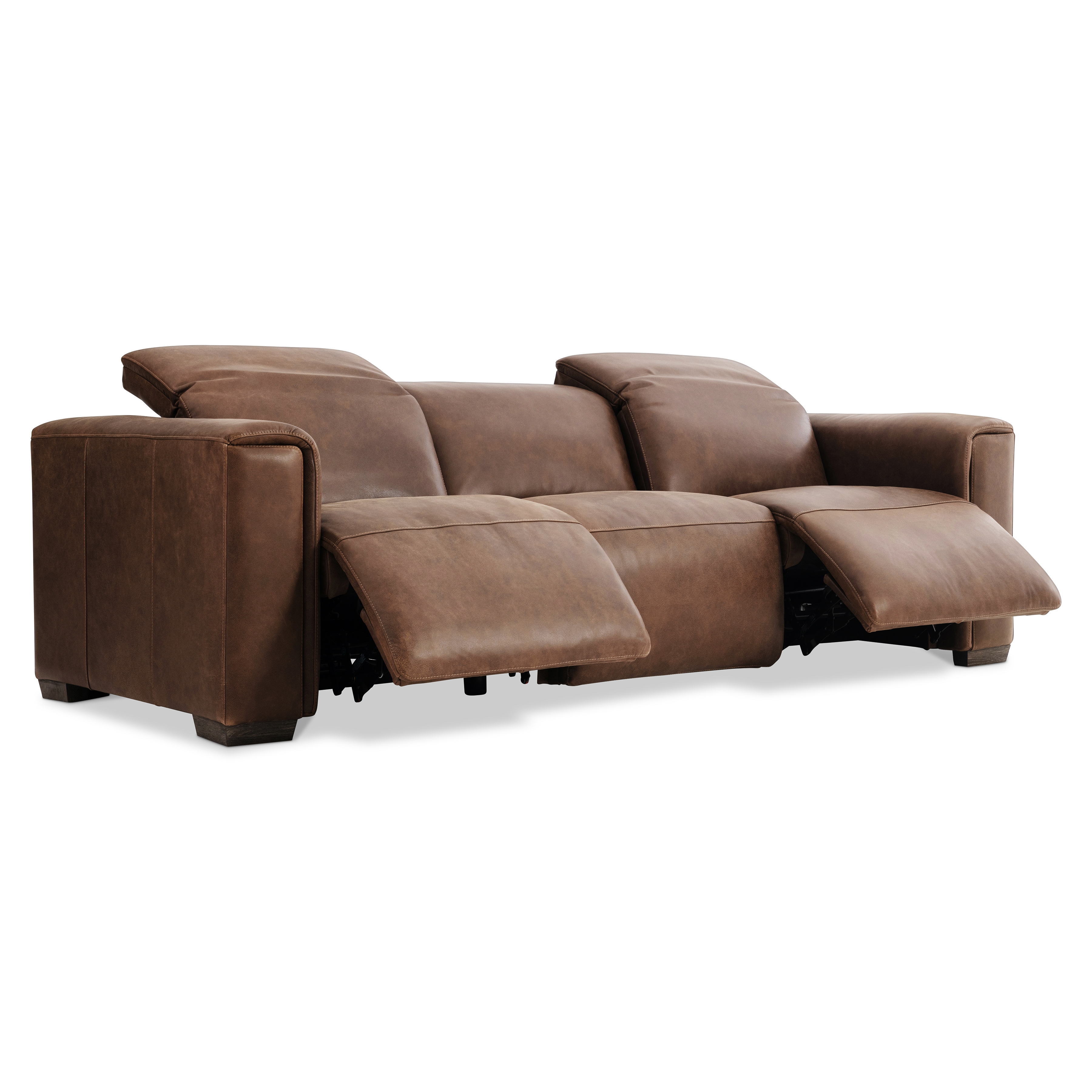 Power Reclining Leather Club Sofa