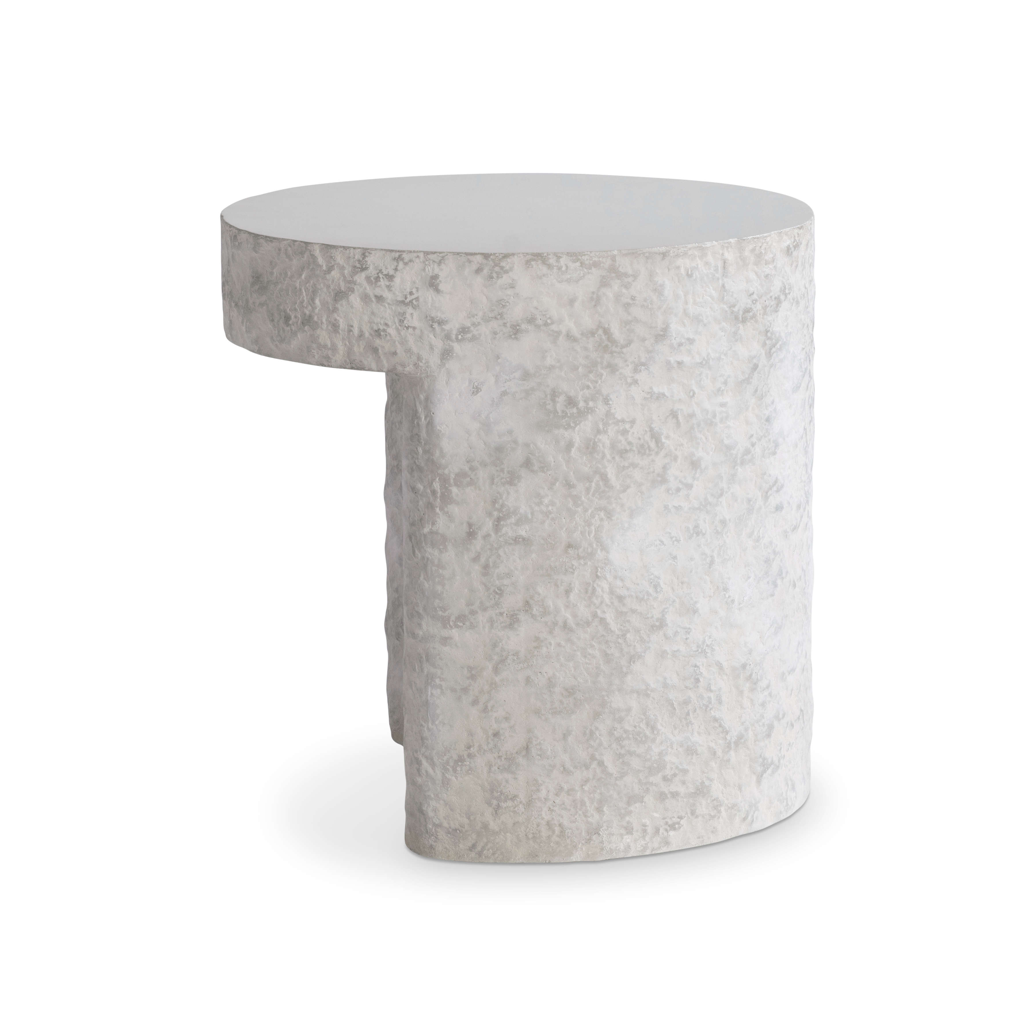 22" Rd. Faux-Stone Flyover Side Table