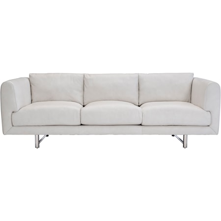 Contemporary Sofa with Stainless Steel Legs