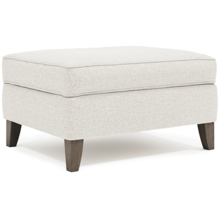 Fabric Ottoman w/Elegant Tailoring