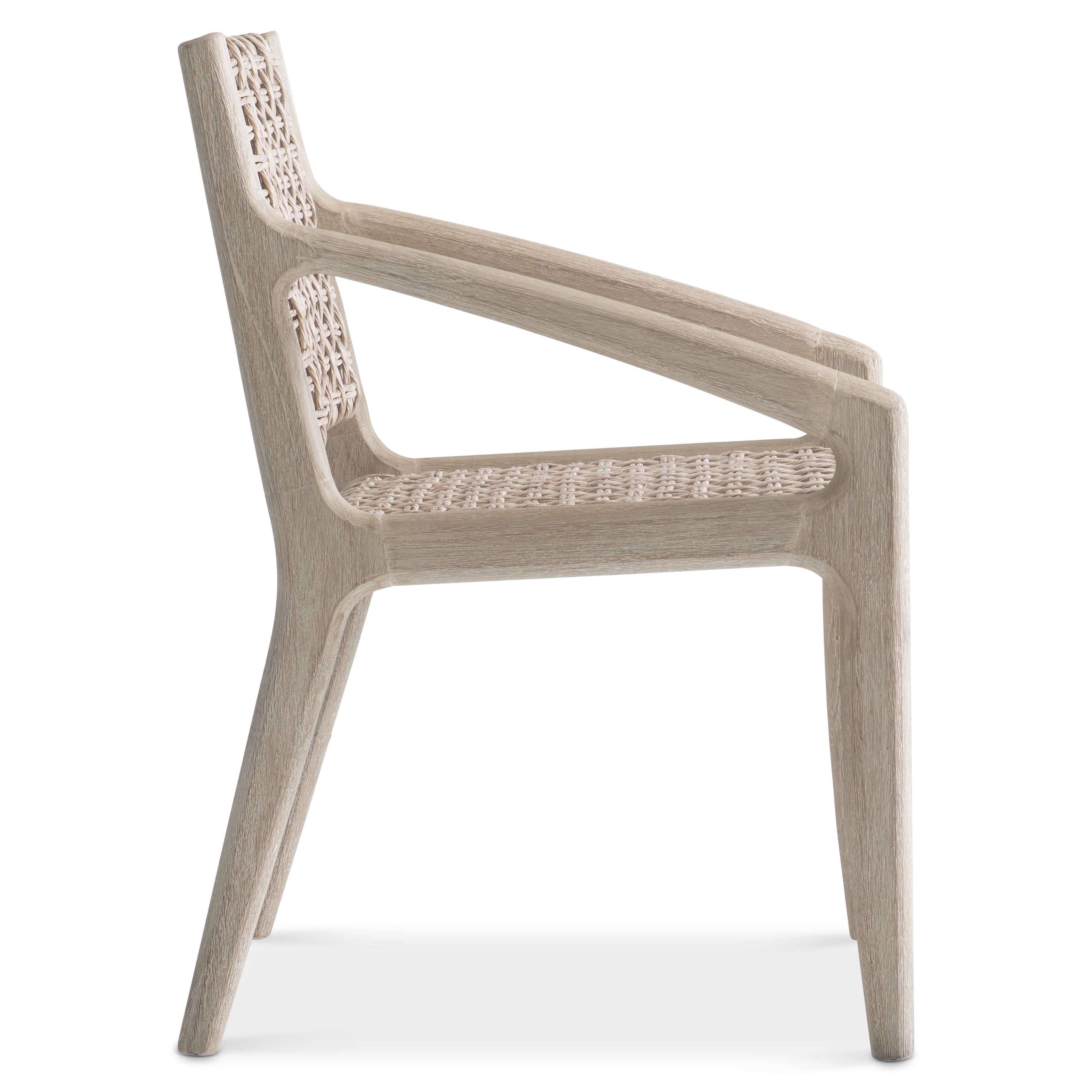 Outdoor Open-Weave Dining Arm Chair