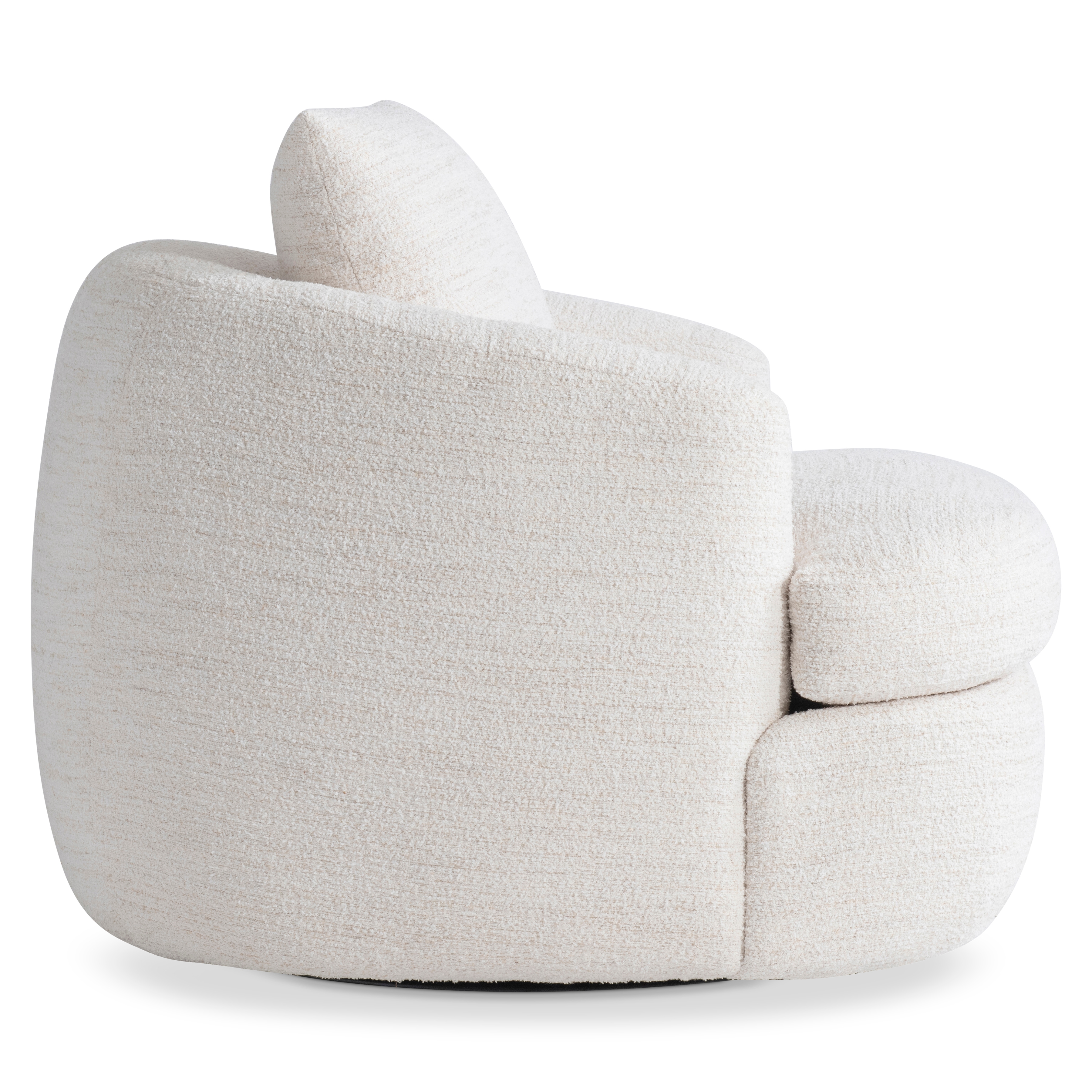 Plush Fabric Swivel Chair