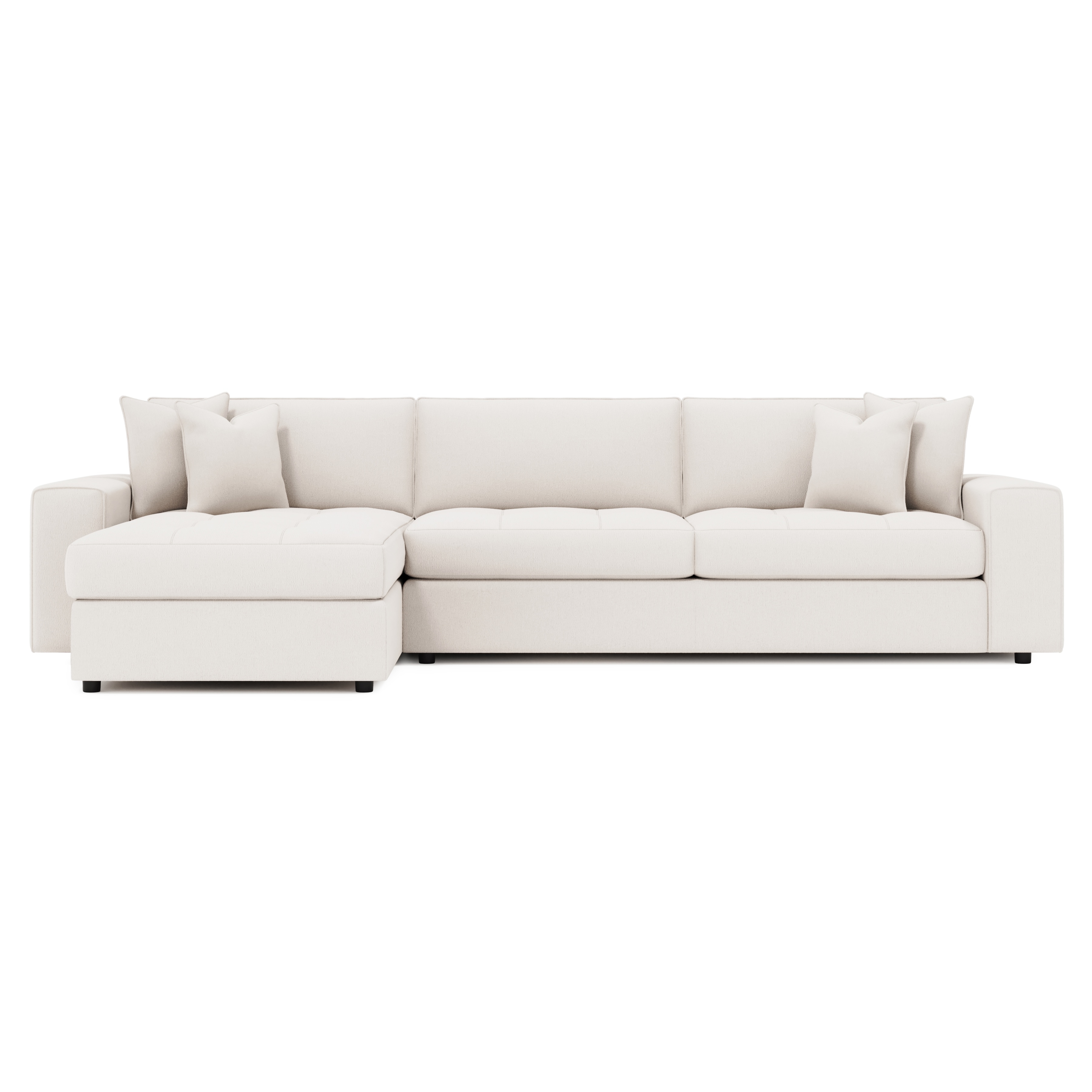 2-pc. Chaise Sectional Sofa w/Throw Pillows