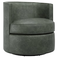 Fleur Leather Swivel Chair