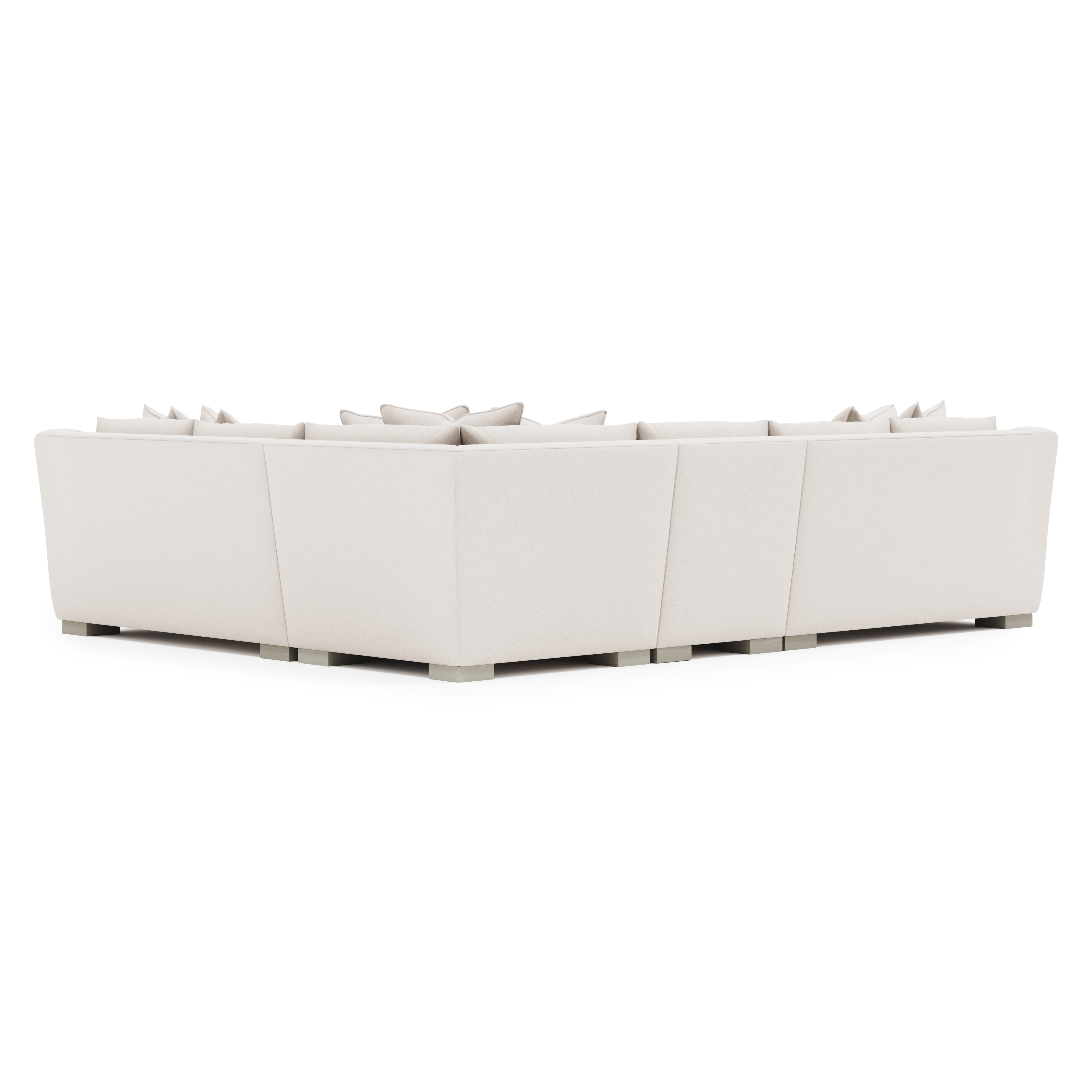 4-pc. L-Shape Sectional Sofa w/Throw Pillows