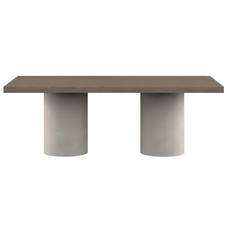 Contemporary Dining Table with Removable Leaf