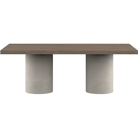 Contemporary Dining Table with Removable Leaf