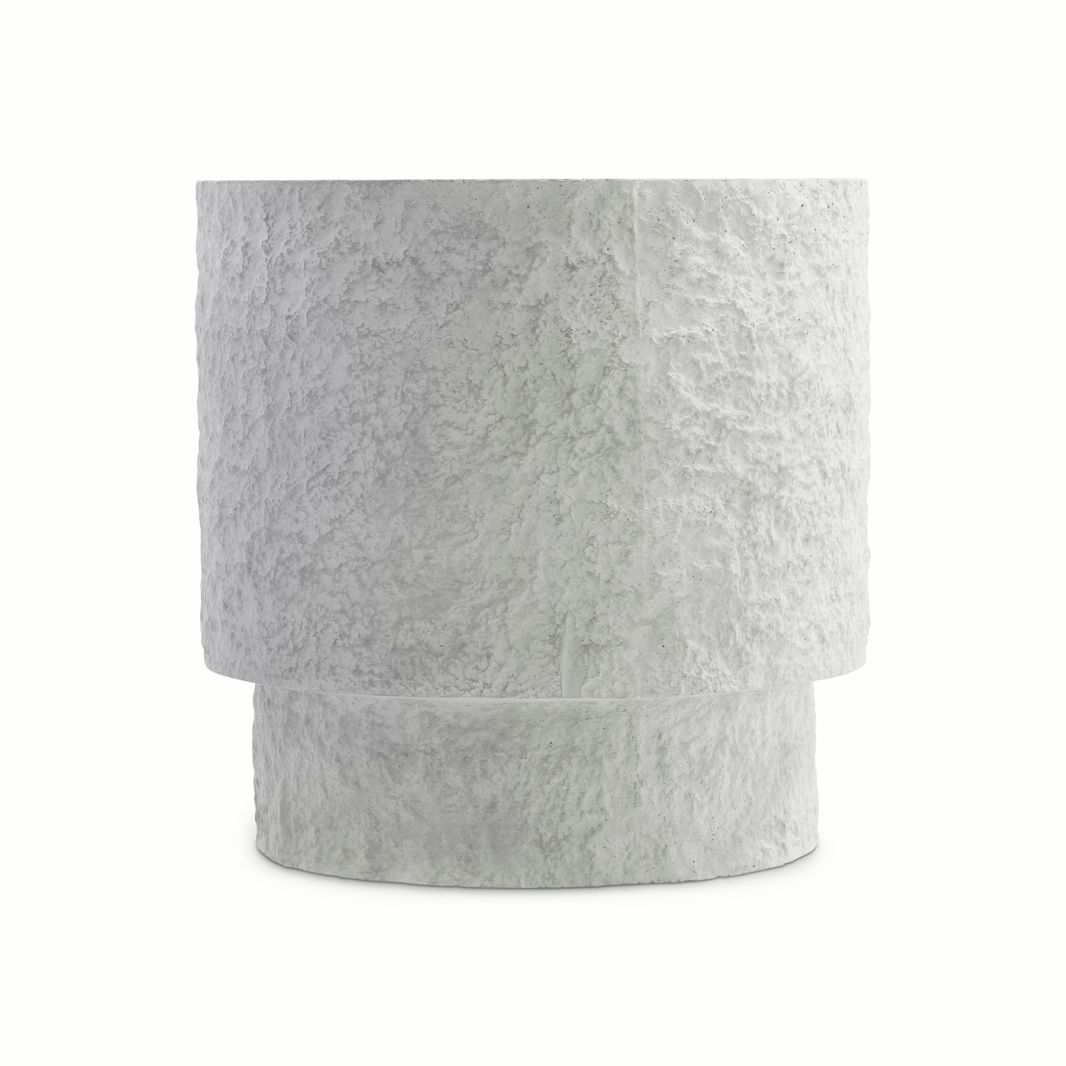 Textured Faux-Stone Side Table