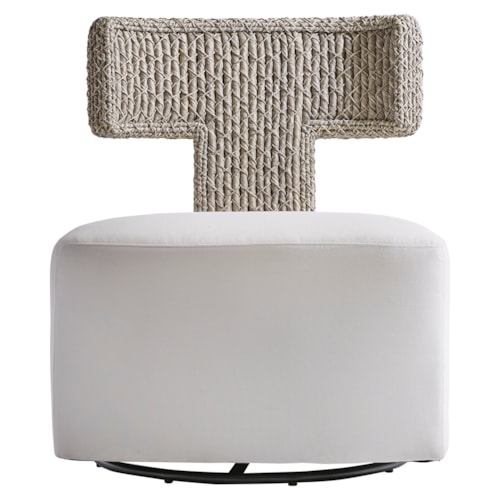 Contemporary Outdoor Swivel Accent Chair
