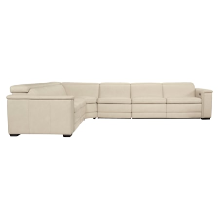 Lioni Leather Power Motion Sectional