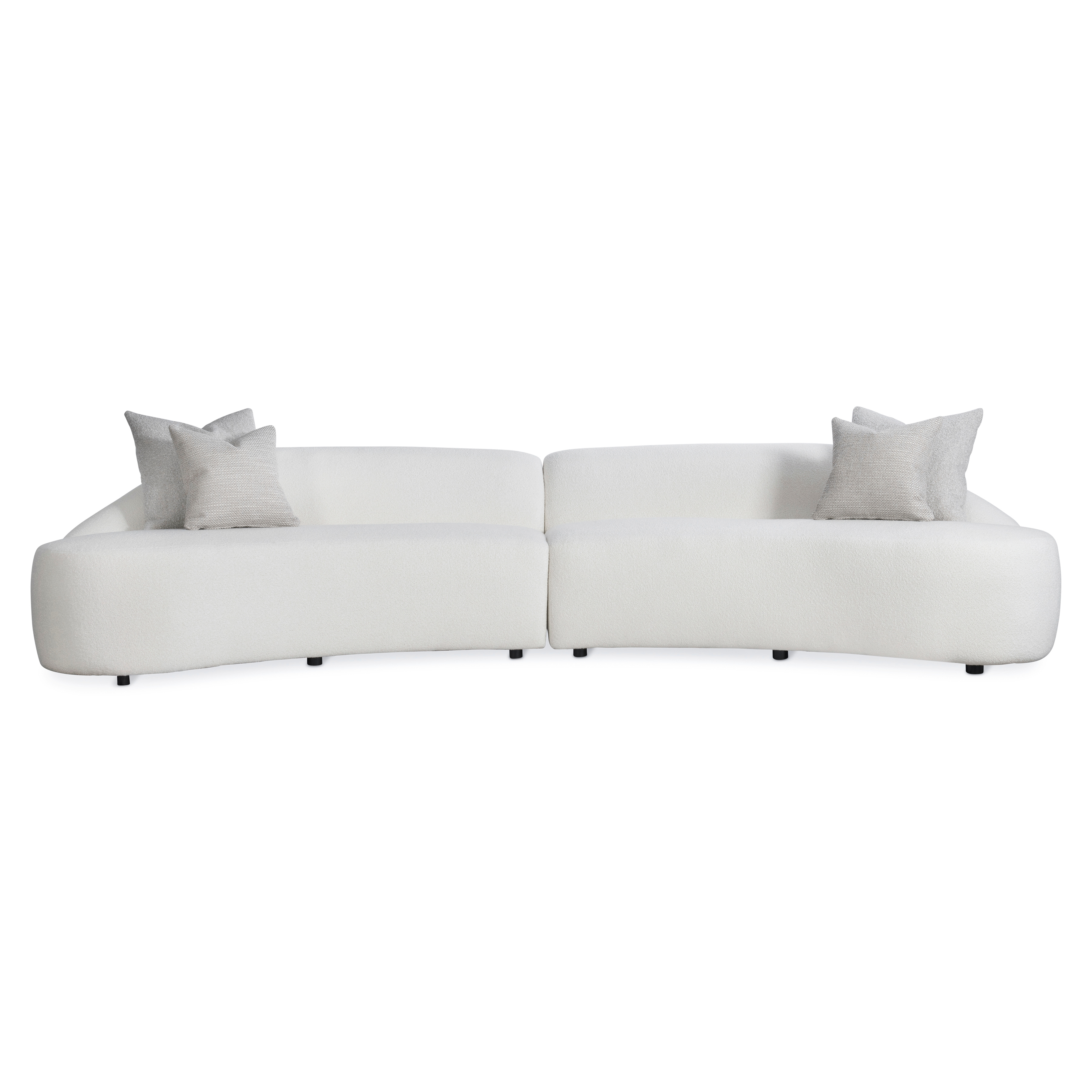 2-pc. Crescent Sofa w/Throw Pillows