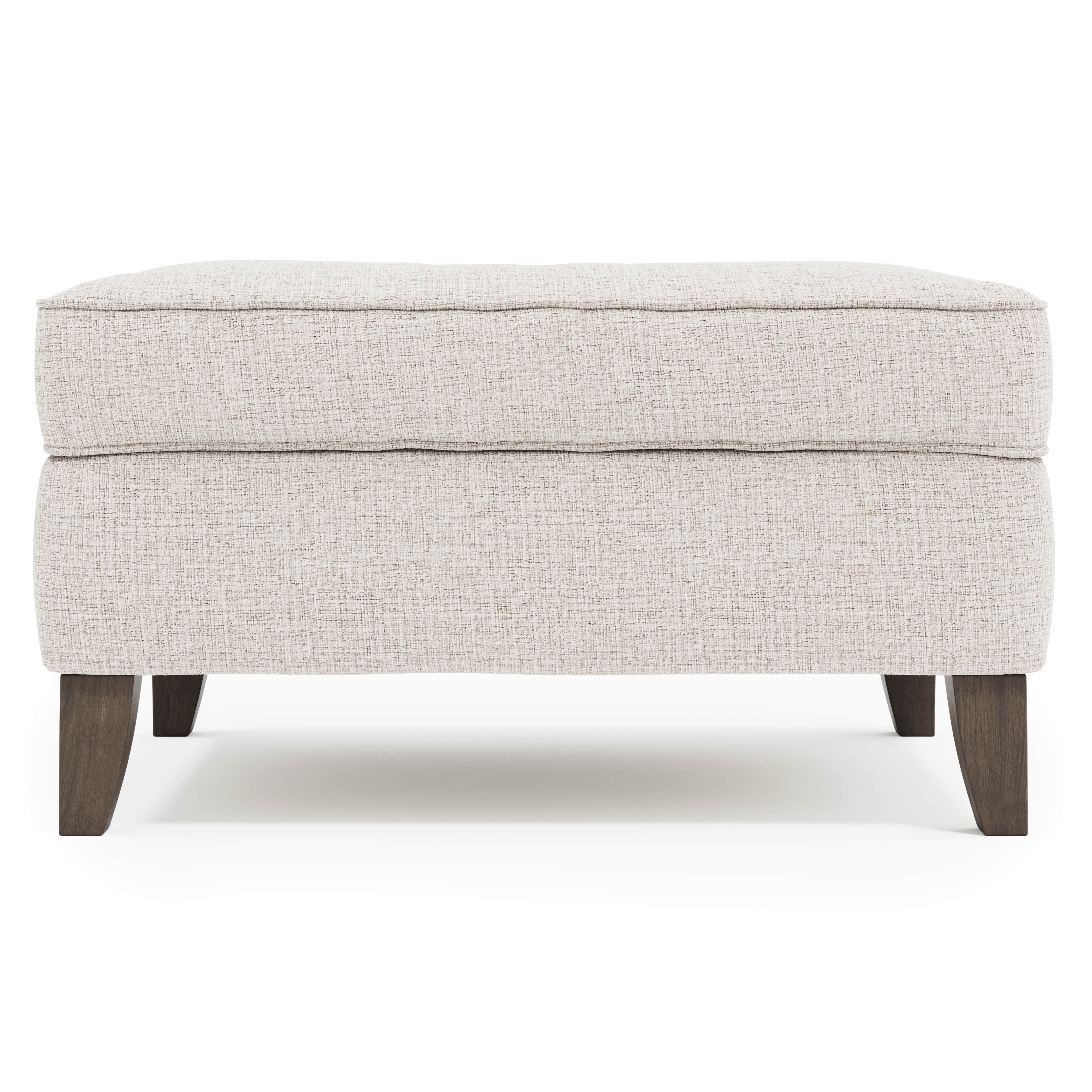 Fabric Ottoman w/Elegant Tailoring
