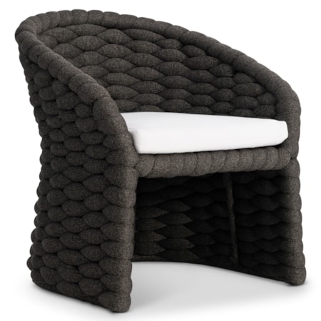 Outdoor Woven Dining Armchair w/Sock Cushion