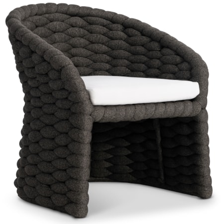 Outdoor Woven Dining Armchair w/Sock Cushion