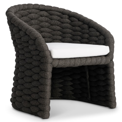 Salinas Outdoor Woven Dining Armchair w/Sock Cushion