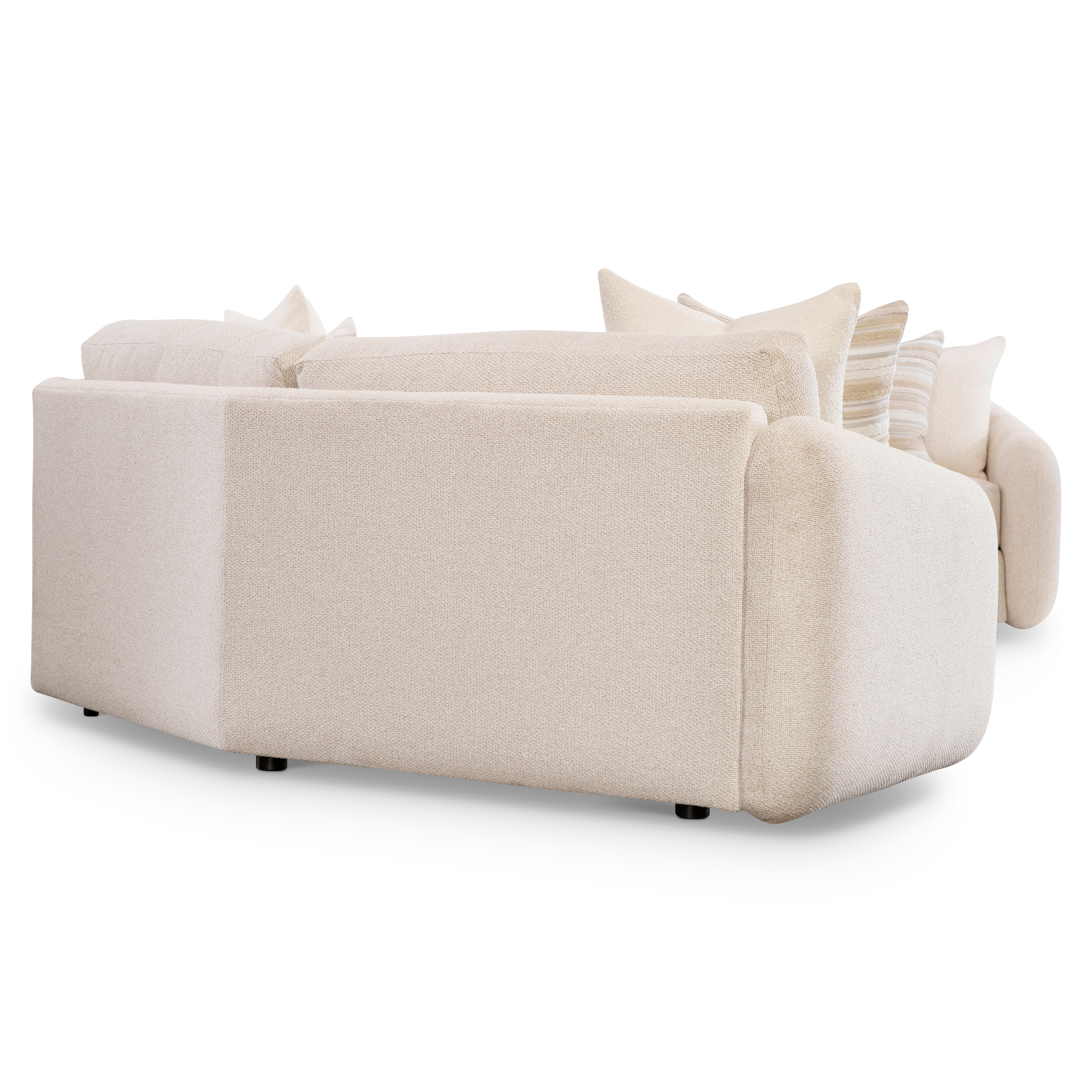 3-pc. Crescent Sectional w/Throw Pillows
