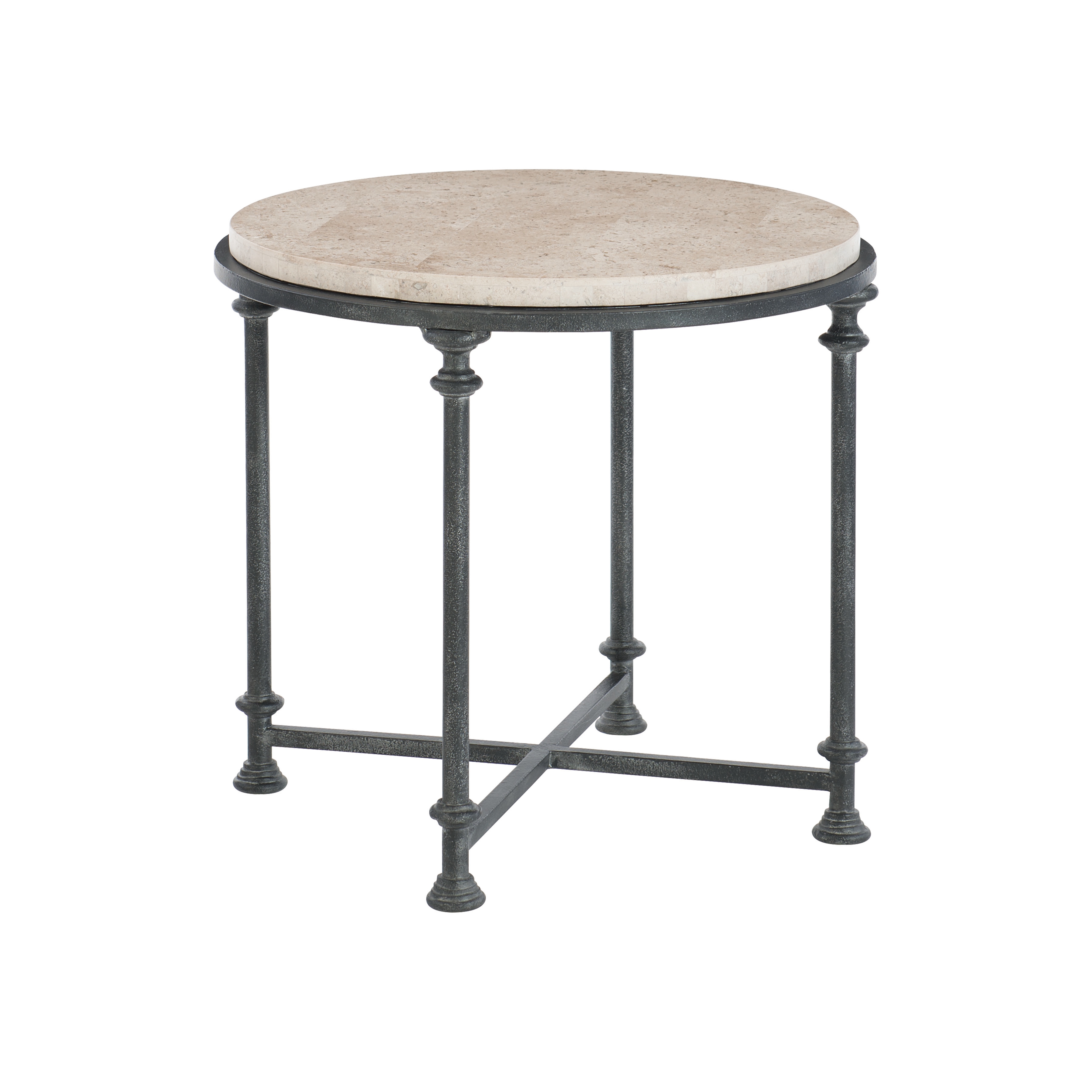 Round Metal End Table