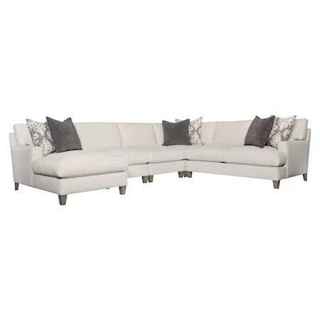 Mila Fabric Sectional with Left Arm Chaise