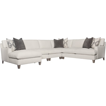 Mila Fabric Sectional with Left Arm Chaise