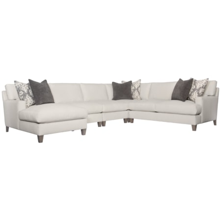 Mila Fabric Sectional with Left Arm Chaise
