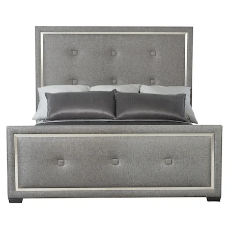 Contemporary Upholstered Queen Panel Bed