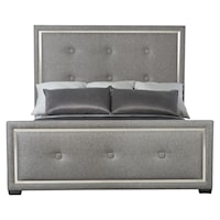 Contemporary Upholstered Queen Panel Bed