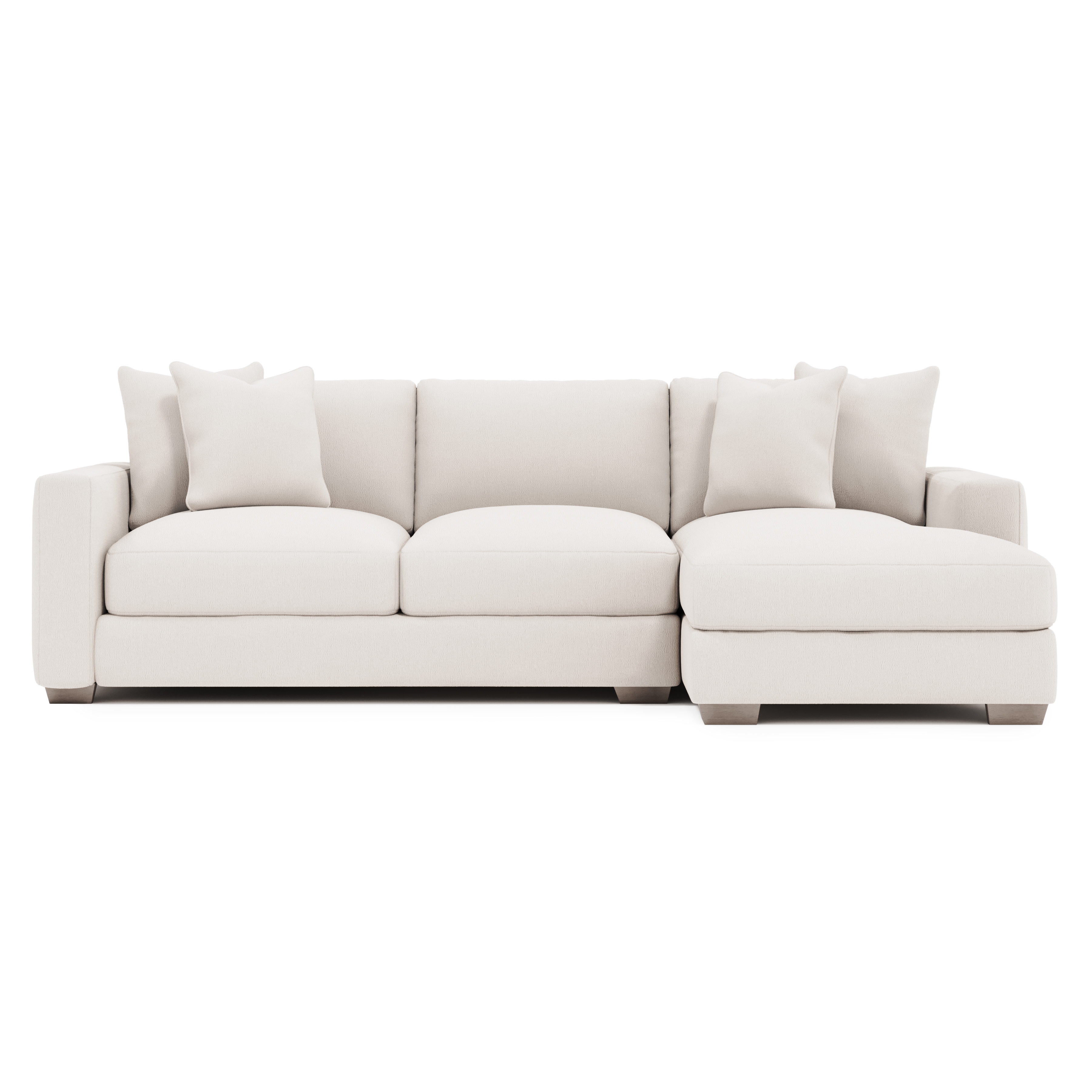 2-pc. Chaise Sectional w/Throw Pillows