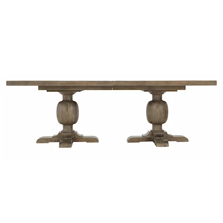 Rustic Dining Table with 2 20" Leaves