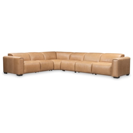Billings Leather Power Motion Sectional