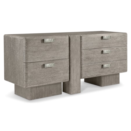 5-Drawer Dresser w/Offset Post