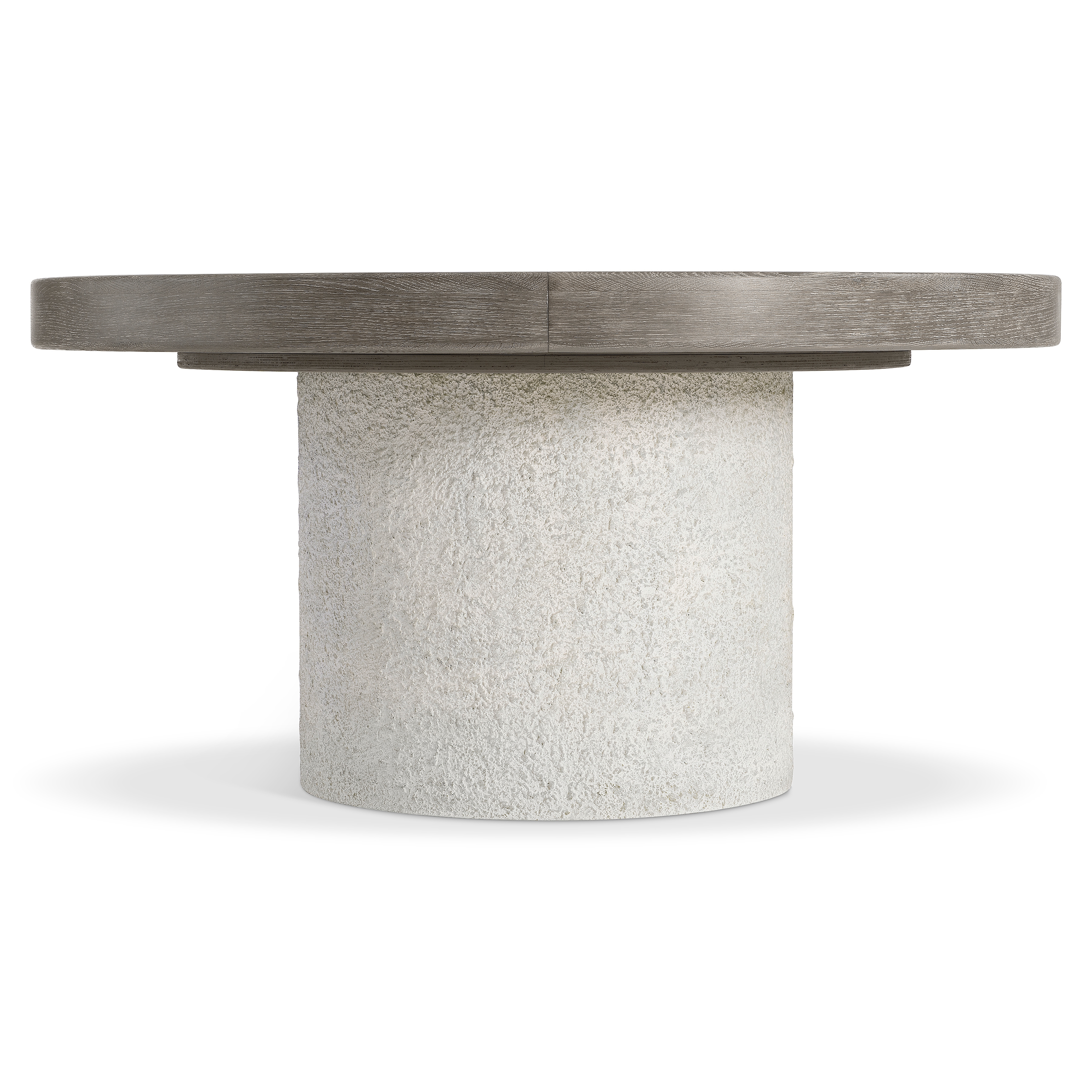 60" Rd. Faux-Stone Pedestal Table w/Leaf