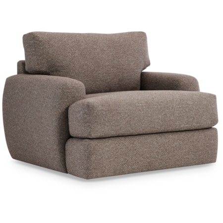 Plush Swivel Chair w/360-Degree Rotation