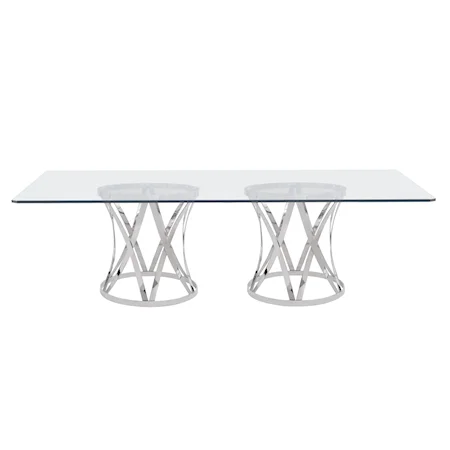 Gustav Glass Top Dining Table
