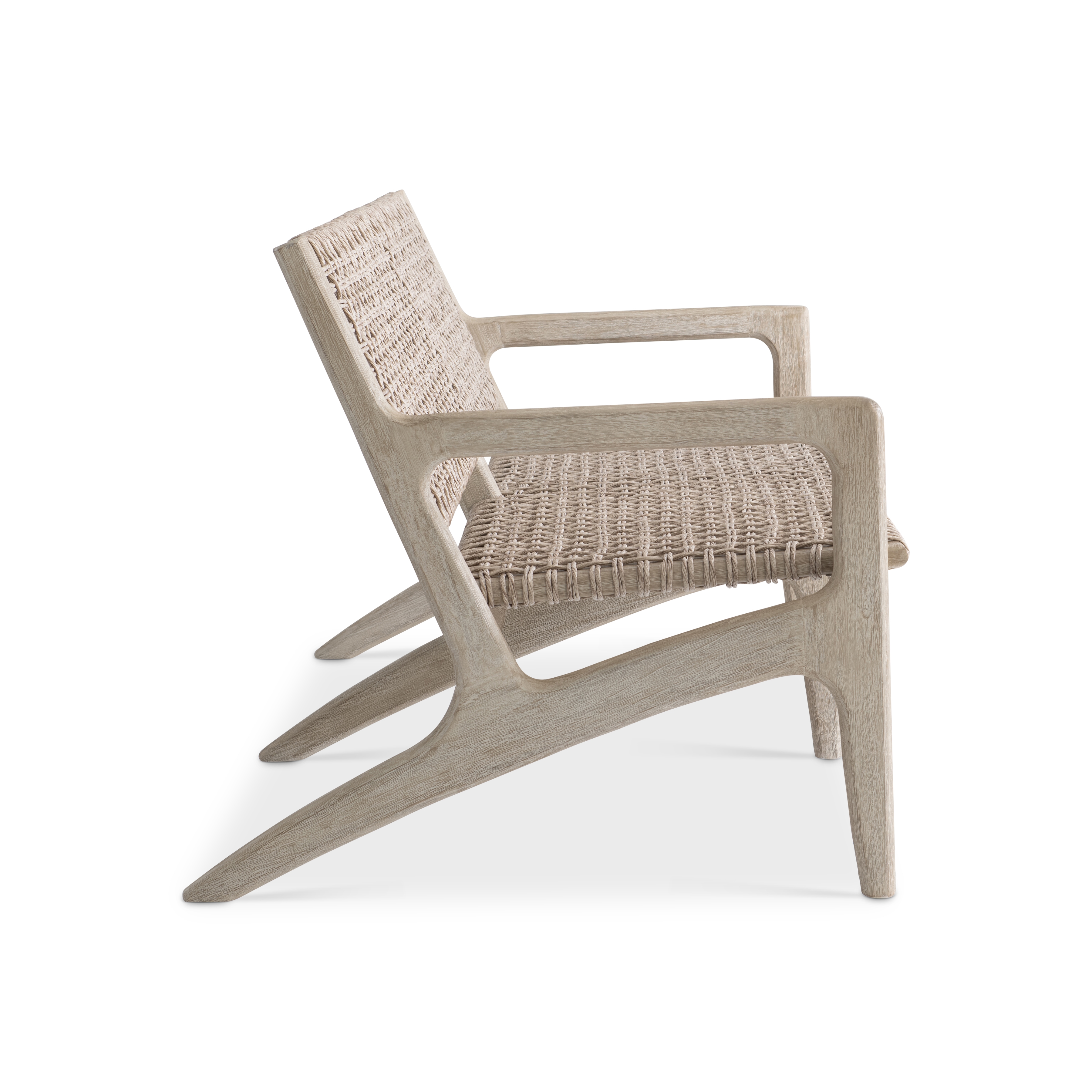 Outdoor Open-Weave Teak Sofa